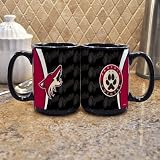 NHL Phoenix Coyotes 15-Ounce Black Silhouette Mug (2 Pack)
