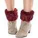 WonderFit Womens Fur Trim Boot Cuff Top Cover Leg Warmers