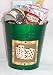 Poker Gift Basket Deluxe Tin Bucket Card Shuffler Nuts Candy Jerky