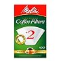 Melitta pa2-100 Coffee Filters Paper 100 Count, White-622712