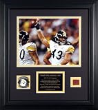 Troy Polamalu Pittsburgh Steelers - Super Bowl XL Champions - Framed 8x10 Photograph with Game Used 2005 Football