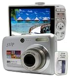 SVP Xthinn-737 Silver 7MP 3x Optical zoom 3-inch LCD Digital Camera + FREE AA Rechargeable Battery Set