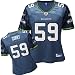 Aaron Curry Blue Reebok NFL Replica Seattle Seahawks Women's Jersey - X-Large
