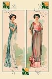 Art Poster, Women Posing in Their New Dresses - 18.75 x 27.5