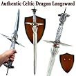 Celtic Dragon Longsword w/ Plaque - 42 inches Stainless