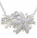 Beautiful Chunky Silvertone Starfish Sea Life Ocean Fantasy Statement Necklace and Earrings Set Fashion Jewelry image 1