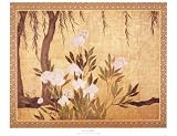 Peonies and Willow Art Poster Print, 34x26
