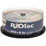 Ridisc branded dvd+r Dual Layer 8.5GB 2.4x 25 cake
