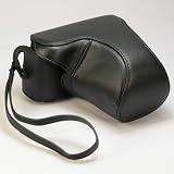 i-Beans Leather Case for Sony NEX 3 ( Black)　PUレザー カメラ ケース ストラップ付き ブラック　（全4色）DSLR Leather(537-4)