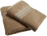 1888 Mills 100-Percent Organic Cotton Oversized Bath Towel Set of 2, Earth Brown