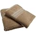 1888 Mills 100-Percent Organic Cotton Oversized Bath Towel Set of 2, Earth Brown