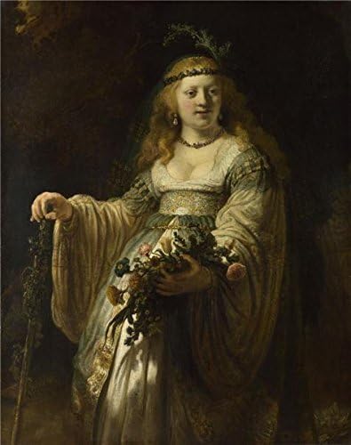 Oil Painting 'Rembrandt Harmenszoon Van Rijn- Saskia Van Uylenburgh In Arcadian Costume,17th Century' 20 x 25 inch / 51 x 63 cm , on High Definition HD canvas prints, Bar, Game Room And Kitche decor