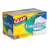 Glad Drawstring ForceFlex Tall Kitchen Bags, 13 Gallon, 38-Count Bags, Case of 6 (228 Bags)