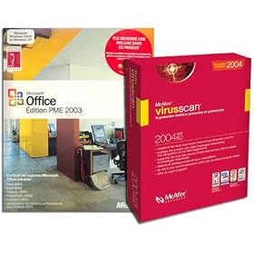 Office 2003 PME + Cl� M�moire USB 64 Mo offerte + McAfee VirusScan 8.0 offert