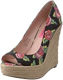Betsey Johnson Women's Valll Open-Toe Espadrille,Black/Multi,7.5 M US