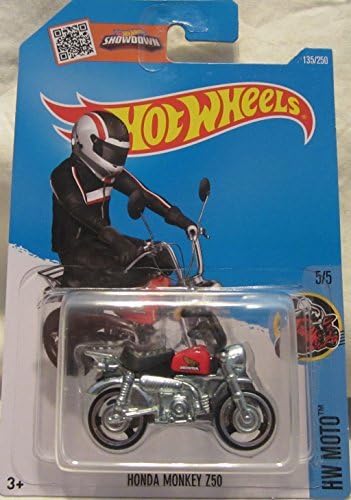 Honda Monkey Z50 Hot Wheels 2016 HW Moto 1:64 Scale Collectible Die Cast Metal Toy Car Model #5/5 on International Long Card by Honda Monkey Z50