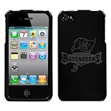 iPhone 4 Etched Tampa Bay Buccaneers Black Snap on Hard Cover