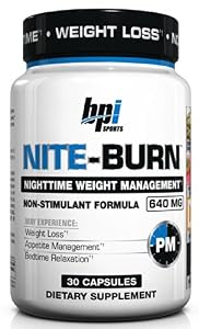 BPI Sports Nite Burn Nighttime Weight Management Formula, 30-Count