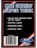 BCW 1 Screw Super Thick Card Holder – 120 Pt.  Jersey or Memorabilia Card Screwdown – Baseball, Football, Basketball, Hockey, Golf, Single Sports Cards Top Load – Sportcards Card Collecting Supplies