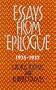 Essays from Epilogue 1935-1937 (Lives & Letters: the Millennium Graves)
