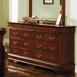 Bedroom Dresser with Storage Drawers - Cherry Brown