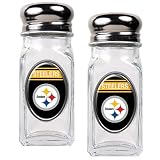 NFL Pittsburgh Steelers Salt and Pepper Shaker Set with Crystal Coat