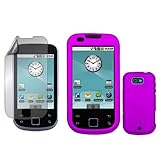 Samsung Acclaim R880 Combo Rubber Feel Purple Protective Case Faceplate Cov ....