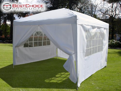 New 10' X 10' EZ Pop Set Up Canopy Tent Gazebo Includes 4 Sidewalls White