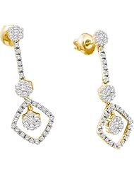 0.75CTW DIAMOND FLOWER EARRINGS
