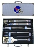 Ole Miss Rebels 8 Piece Grill Tool Set with Sturdy Metal Carrying Case
