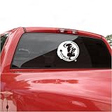 Florida State Seminoles (FSU) 12x12 White Logo Decal