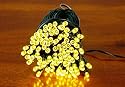 100 LED warmweiß Lichterkette SOLAR Pavillion Beleuchtung