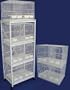Brand New Lot of Six Aviary Breeding Bird Cage 24x16x16 W/divider W/stand, White