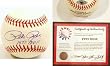 Pete Rose Signed MLB Baseball w/73 MVP (Yellow)