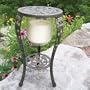 Oakland Living Grape Candle Holder With Candle in Verdi Grey