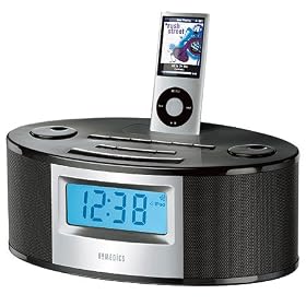 Homedics SS-6510 SoundSpa Fusion AM/FM Alarm Clock Radio with iPOD Docking Station, 6 Natural Sounds and LCD Display