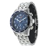 Corvette Mens CR203-M-BLU Swiss Chronograph Stainless Steel Watch by Corvette