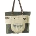 Myra Bag Adventure Begins Canvas Vintage Bag - Canvas Tore Purses for Women with Fabric Body and Leather Detailing, Military Aesthetic Handbags for Work, College, Casual Wear, Everyday Use
