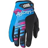 Answer Racing Syncron Prism Men's MotoX/Off-Road/Dirt Bike Motorcycle Gloves w/ Free B&F Heart Sticker - Pink/Blue