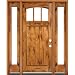 Classic Estate Doors CB74151-14SL-CB-PA-LH 14-Inch Arch Top Three Light Door with Sidelights, Left Hand Swing, Prefinished Knotty Alder