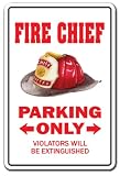 FIRE CHIEF ~Novelty Sign parking signs fighter man gift