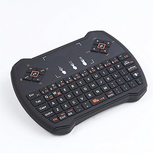 Mini Keyboard Portable Handheld 2.4GHz Wireless Keyboard with Touchpad 72 Keys QWERTY Multimedia Keyboard for Smart TV Box, Media Player