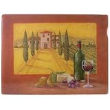 Vineyard Heavy thick glass tempered large cutting board, European design