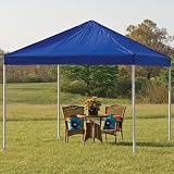 ShelterLogic 10 x 10- Feet Canopy 2- Inch 4-Leg Frame, Blue Cover