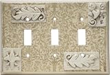 ART TILES Switchplates Outlet Covers, Rocker, GFCI 3 Toggle