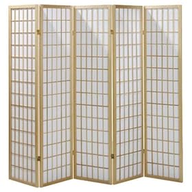71 5 - panel Classic Room Divider, 5-PANEL 71H, NATURAL