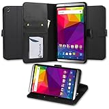 BLU Studio 7.0 II Case, Abacus24-7 Studio 7.0 II Wallet Case, Leather Studio 7 II Flip Cover with Card Holder and Kickstand - Black Flip Case for BLU Studio 7.0 II Phone (S480u)