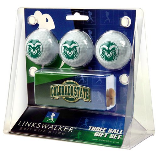 Colorado State Rams Ncaa 3 Golf Ball Gift Pack W/ Hat Clip
