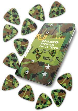 12 Camo Guitar Picks in a Camo Pick Tin