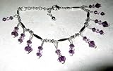 Genuine Amethyst Swarovski Crystal Light and Dark Mix Match Dangling Bracelet (BRAND NEW)